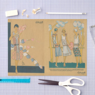 Papier Mousseline Chapeaux de mode française vintage pour femmes