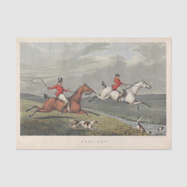 Papier Mousseline Charles Bentley | Chasse au renard : à pleine voie (Recto)