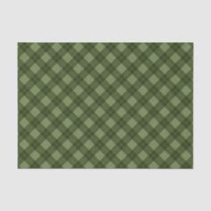Papier Mousseline Charme du Sud Green Plaid Holiday