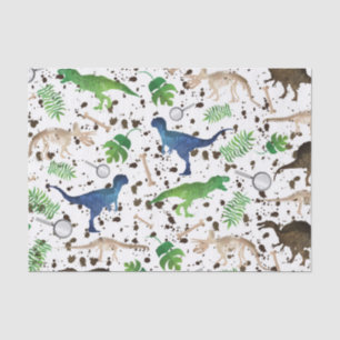 Papier Mousseline Chasse aux dinosaures ! Dinosaures en safari garço