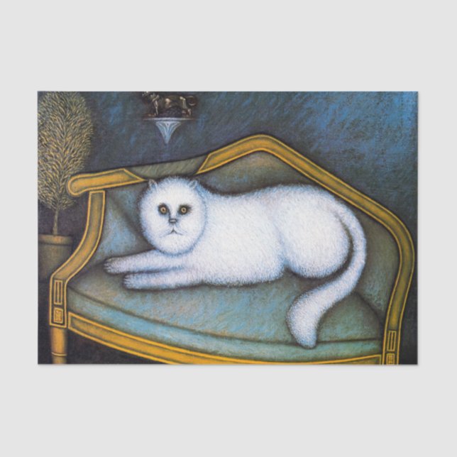 Papier Mousseline Chat Angora, Morris Hirshfield (Recto)