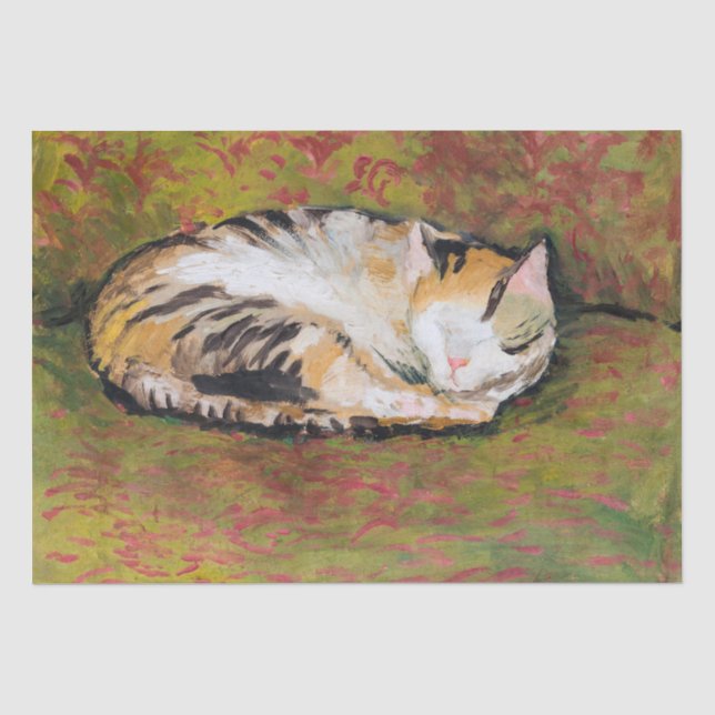Papier Mousseline Chat, août Macke Tissue Paper (Recto)