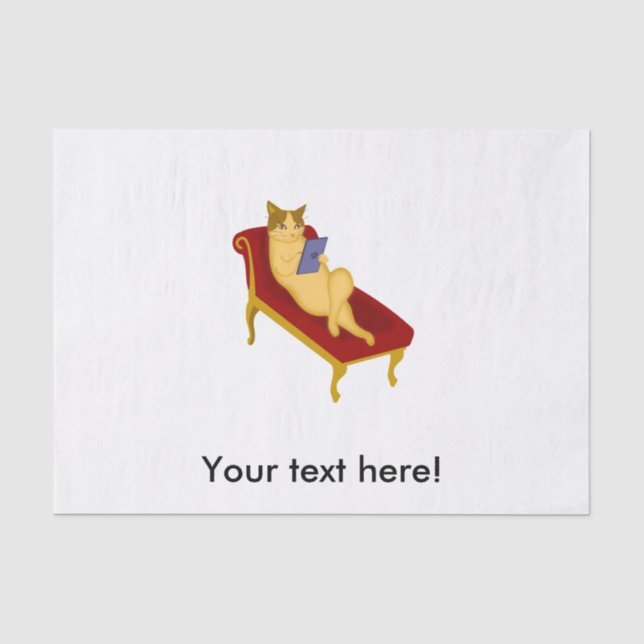 Papier Mousseline Chat avec le clipart d'instrument (Recto)