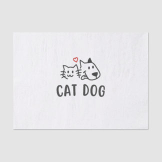 Papier Mousseline Chat Chien – Conception de chat et de chien minima