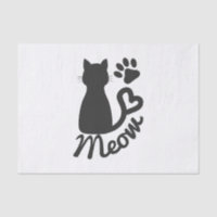 Chat de Kitty et empreinte de patte noirs de