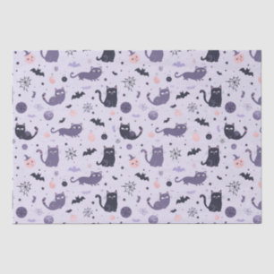 Papier Mousseline Chat d'Halloween mignonne violet
