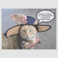 CHAT ÉLÉGANT AVEC CASQUETTE DIVA, ROSES ROSES ROSE