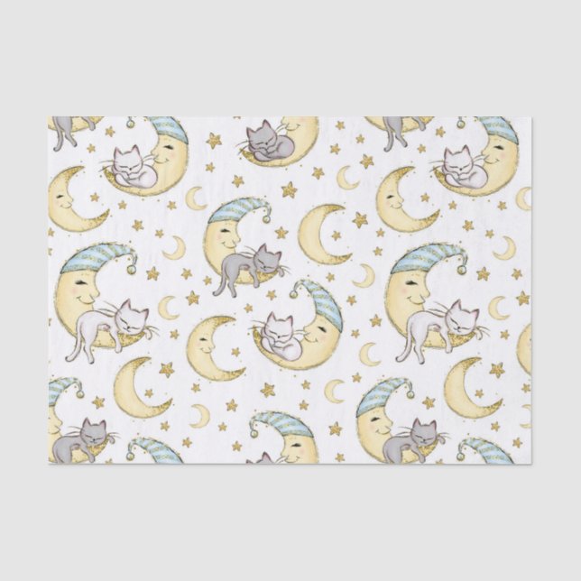 Papier Mousseline Chat endormi (Recto)