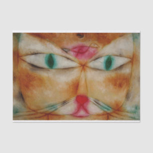 Papier Mousseline Chat et oiseau, Paul Klee, Découpage