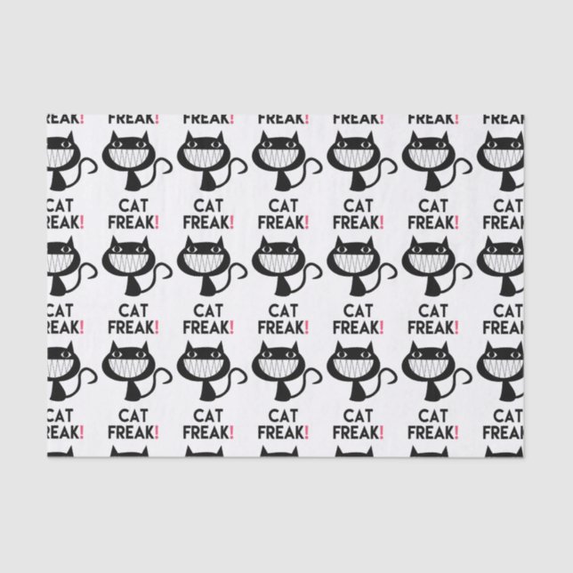 Papier Mousseline Chat Freak ! Papier Tissu Fun (Recto)
