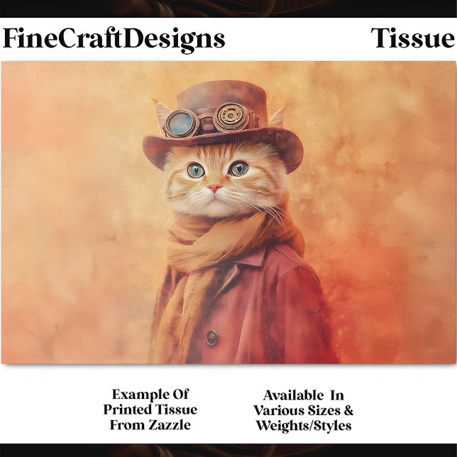 Papier Mousseline Chat gingembre tabby, découpage DV7L arrière-plan  (Créateur téléchargé)