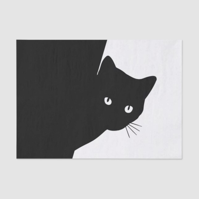 Papier Mousseline Chat noir (Recto)