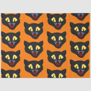 Papier Mousseline Chat noir d'Halloween