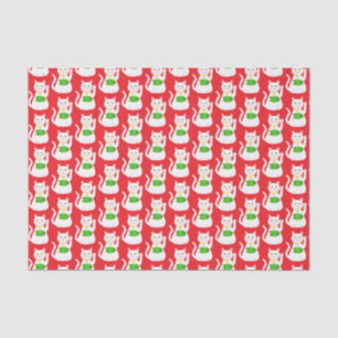 Papier Mousseline Chat Oriental Lucky Patterned