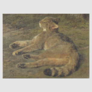 Papier Mousseline Chat sauvage (par Rosa Bonheur)