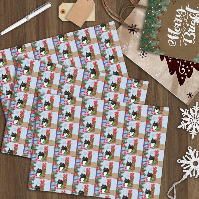 Papier Mousseline Chat Tuxedo (Créateur téléchargé)