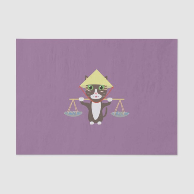 Papier Mousseline Chat vietnamien (Recto)