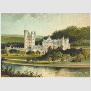 Papier Mousseline Château Balmoral 1897 Découpage haute résolution