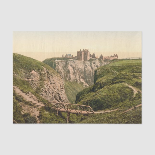 Papier Mousseline Château de Dunottar, Stonehaven, Ecosse (Recto)