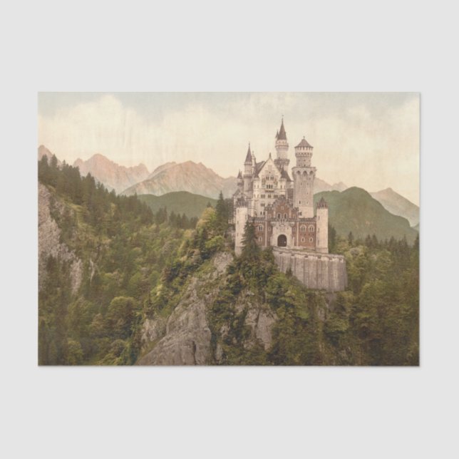 Papier Mousseline Château de Neuschwanstein, Bavière, Allemagne (Recto)