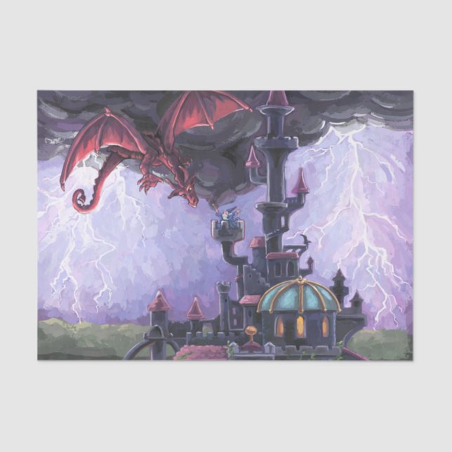 Papier Mousseline Château Dragon (Recto)