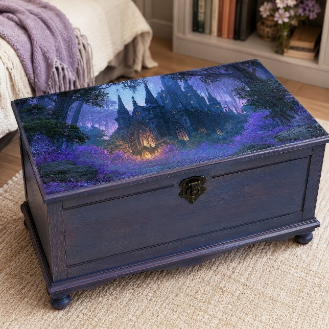Papier Mousseline Château gothique decoupage de la forêt violette ét (Créateur téléchargé)