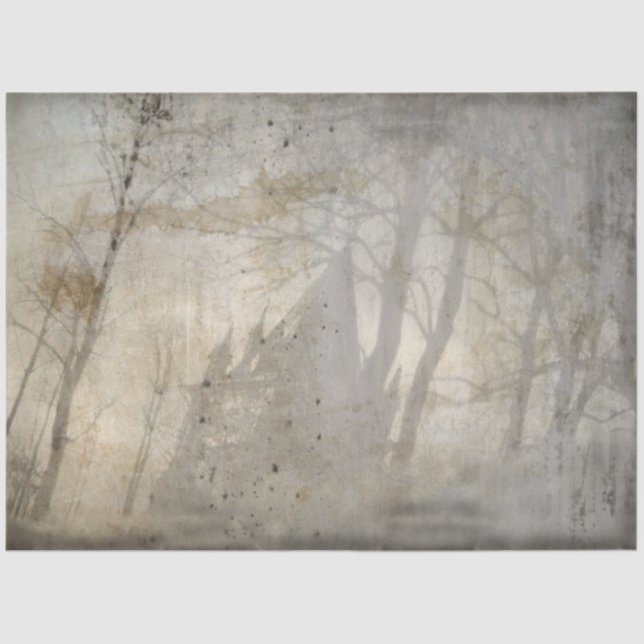 Papier Mousseline Château gothique série Design 1 (Recto)