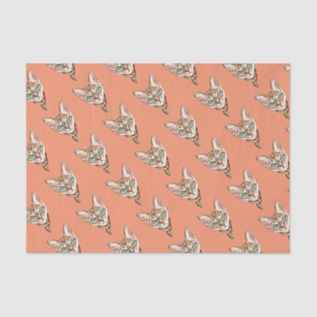 Papier Mousseline Chaton de fantaisie d'écharpe en verre de décor (Recto)