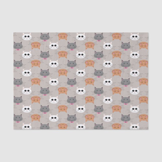 Papier Mousseline Chats (Recto)