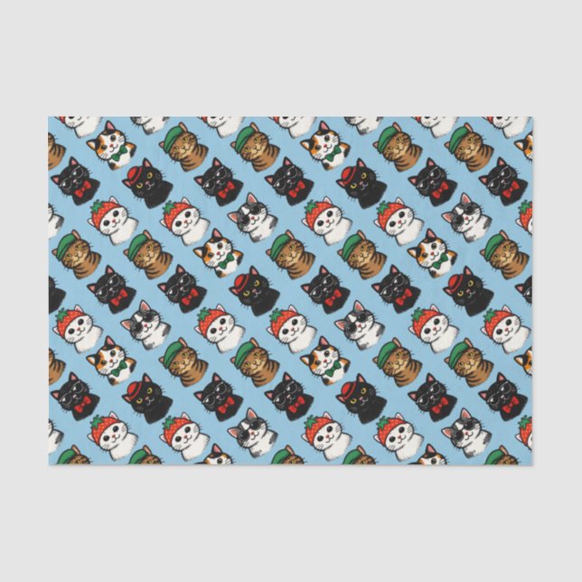 Papier Mousseline Chats (Recto)