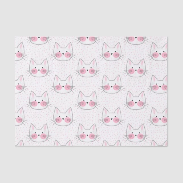 Papier Mousseline Chats mignons de Kawaii Kitty de Japonais (Recto)