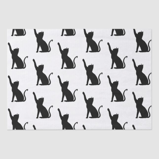 Papier Mousseline Chats noirs (Recto)