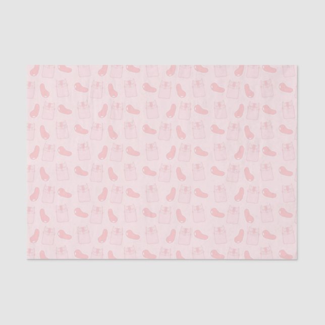 Papier Mousseline Chats roses et Motif de jellybeans (Recto)
