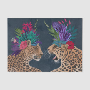 Papier Mousseline Chaud House Leopards   Un couple
