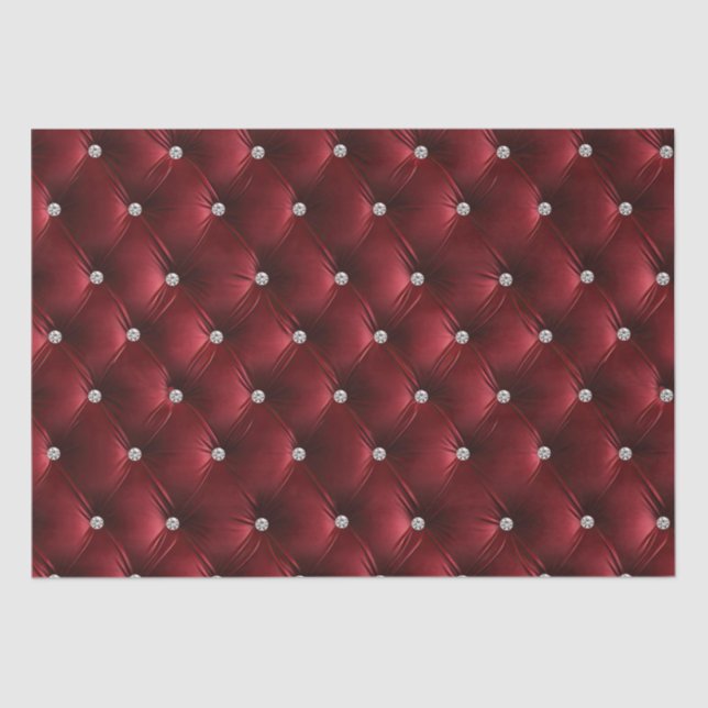 Papier Mousseline Chaud Rouge Chic Faux Velvet (Recto)