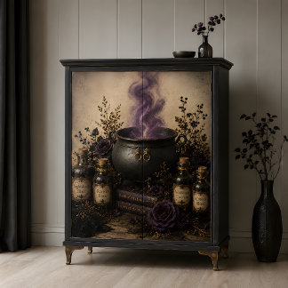 Papier Mousseline Chaudière de sorcière Potions violettes Apothicair