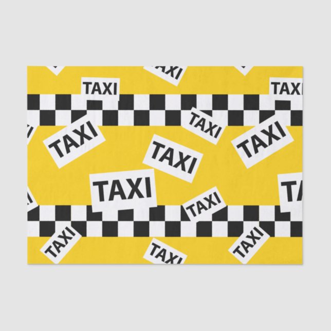 Papier Mousseline chauffeur de taxi new-yorkais jaune (Recto)