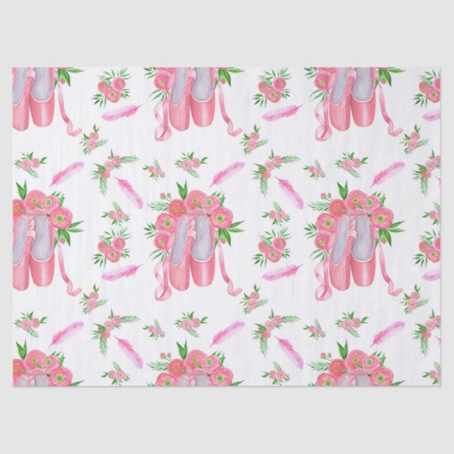 Papier Mousseline Chaussons de ballet (Design 12) Découpage (Recto)