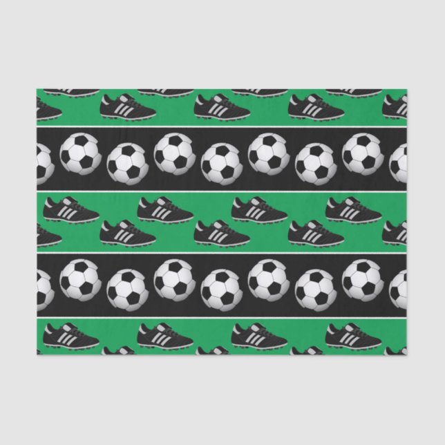 Papier Mousseline Chaussures de football sport papier tissu de la fê (Recto)