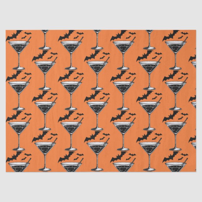 Papier Mousseline Chauves-souris Martini (Recto)