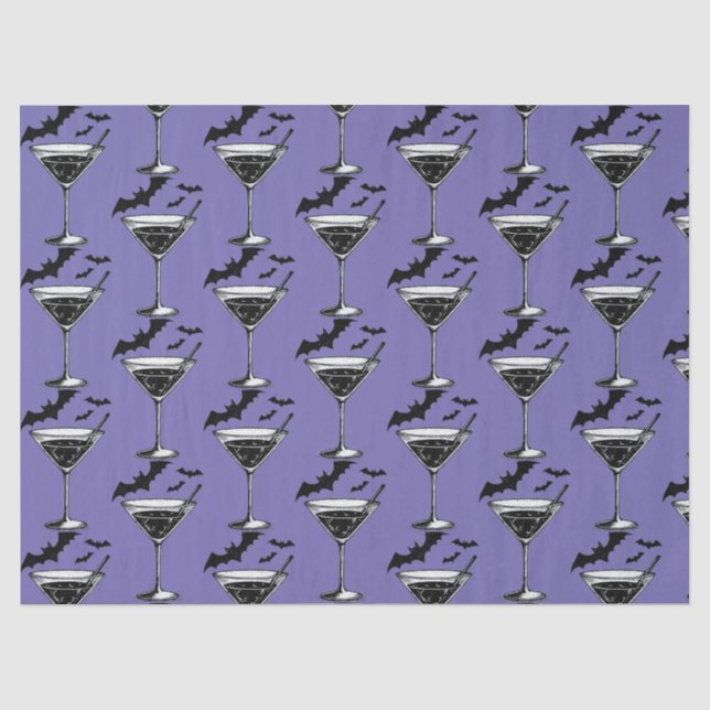 Papier Mousseline Chauves-souris Martini (Recto)