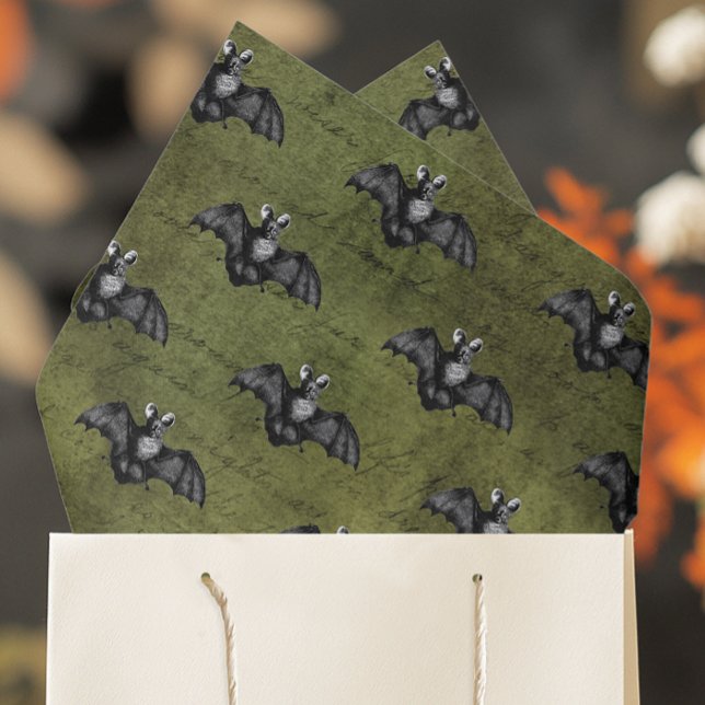 Papier Mousseline chauves-souris vintage d'Halloween (Vintage Spooky Tissue Paper for Halloween Gifts and Crafts)