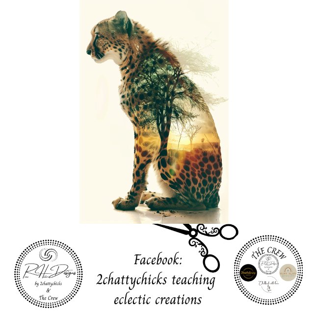 Papier Mousseline Cheetah sur la page de découpage de l'Art numériqu (Créateur téléchargé)