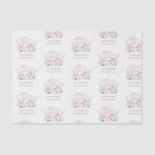 Papier Mousseline Chef rose pâle Casquette Restauration Floral Rolle