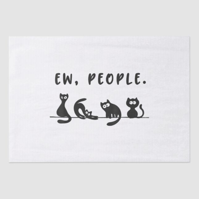 Papier Mousseline Chemise de chat noir drôles femmes nouvelles perso (Recto)