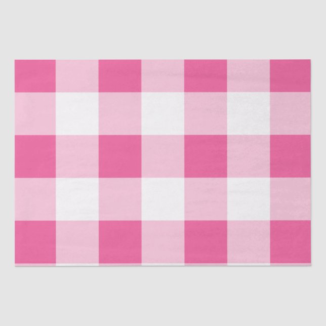 Papier Mousseline Chèque de bison rose blanc Anniversaire (Recto)