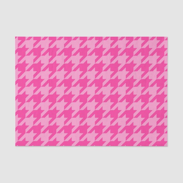 Papier Mousseline Chèque en pied rose (Recto)