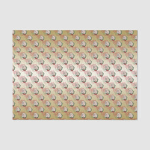 Papier Mousseline CHÈQUE Voeux de Noël Bébé Chèvre Baisers Angora