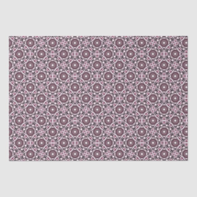 Papier Mousseline Cherry Blossom Dusky Rose Dot Mandala 1920 Fans (Recto)