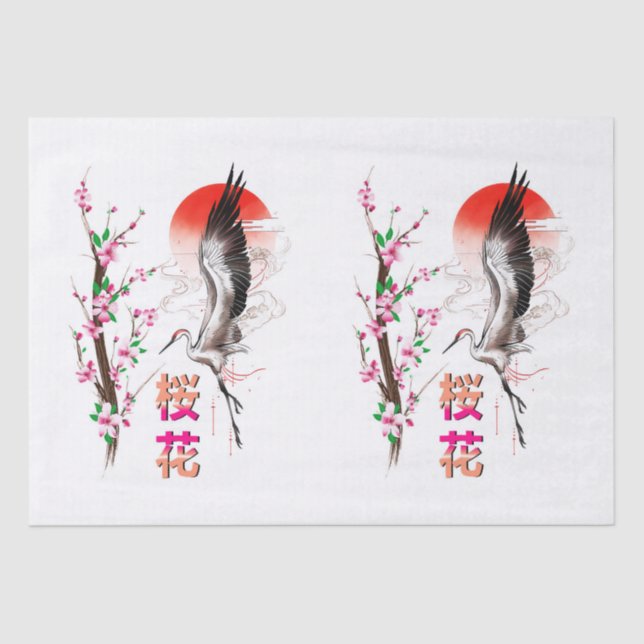 Papier Mousseline Cherry Japan Pastel Sakura (Recto)